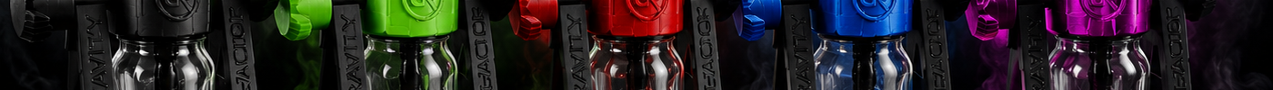 Gravity Reactor 360° rotating gravity bong available in five colors