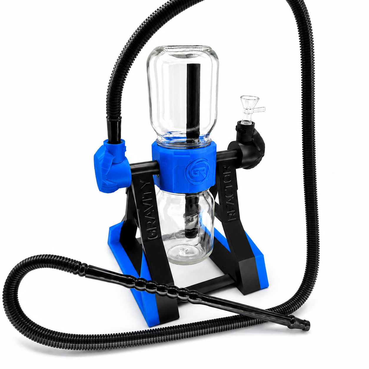 Blue Gravity Reactor 360° rotating dual-chamber gravity bong