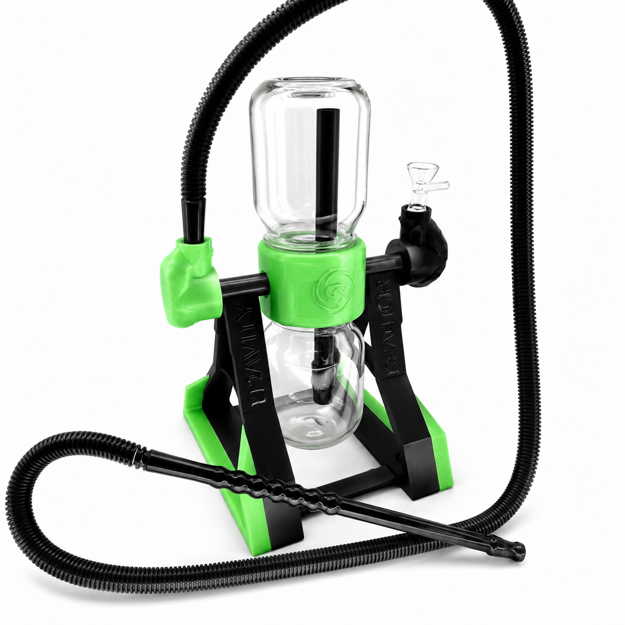 Green Gravity Reactor 360° rotating dual-chamber gravity bong