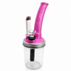 Pink Plasma Reactor mason jar water pipe with curved mouthpiece and integrated lighter holder